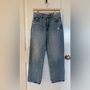 Loft high rise straight leg crop jeans